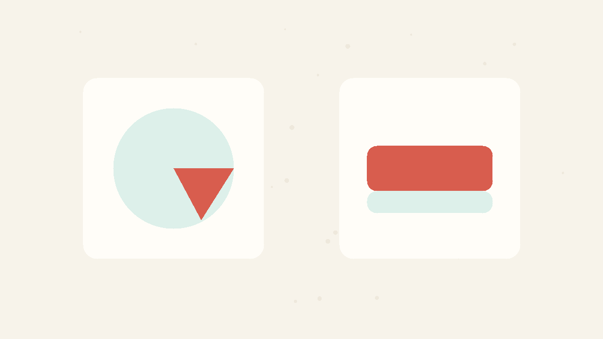 The same amount shown in two different frames with different emphasis.